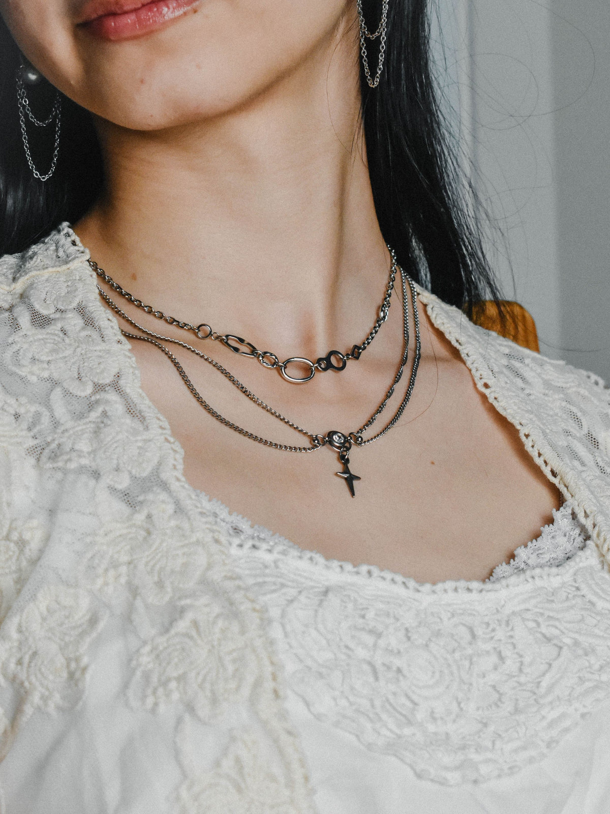 Portals Chain | unisex tarnish-free grunge goth chain-link necklace ...
